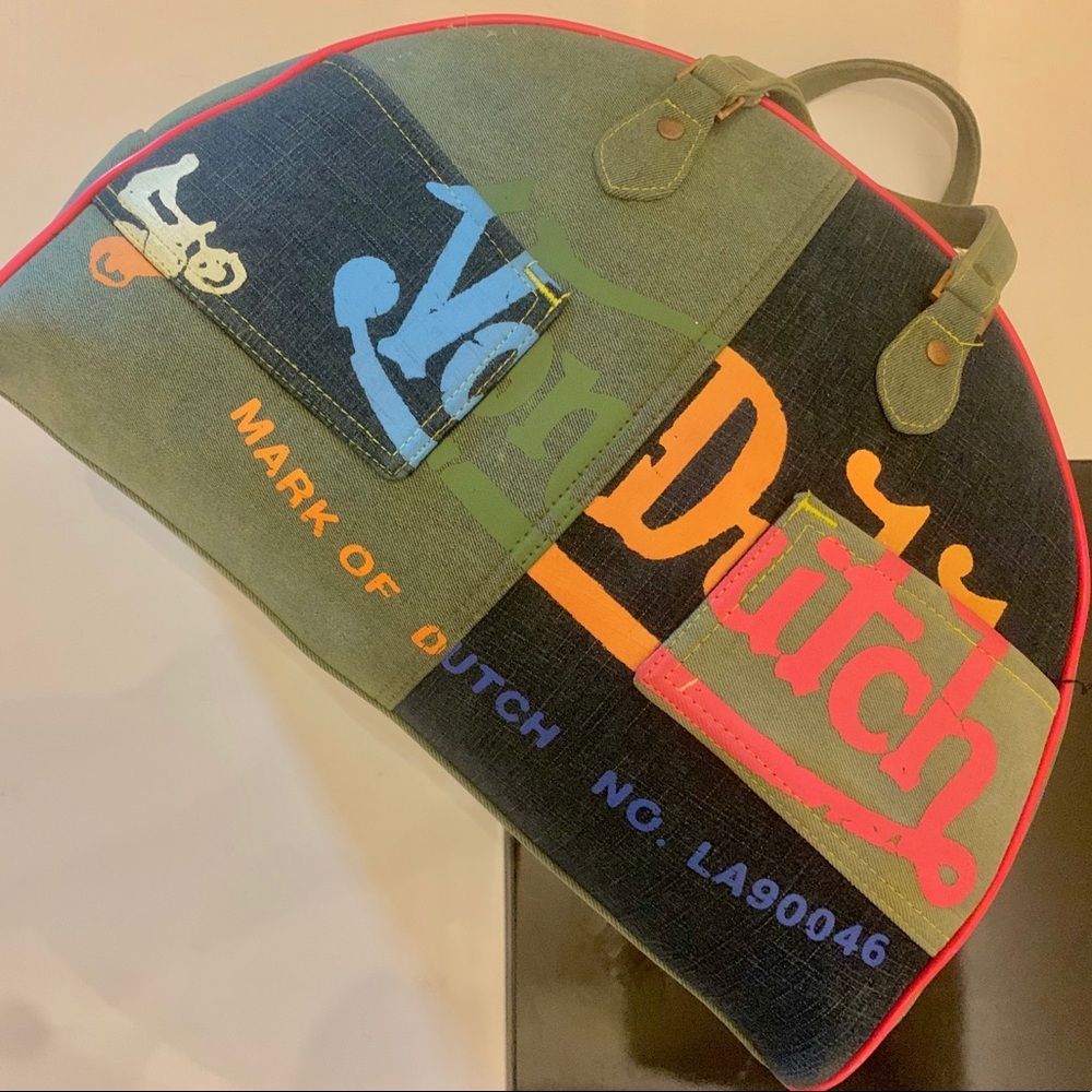 Rare vintage patchwork Von Dutch bag